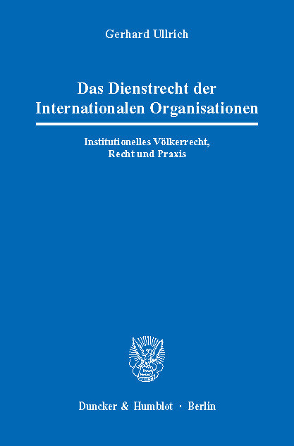 Das Dienstrecht der Internationalen Organisationen. main product photo