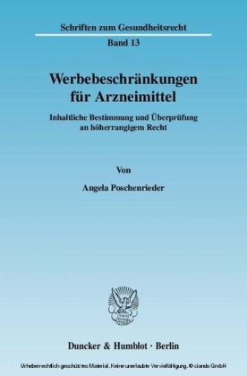 Werbebeschränkungen für Arzneimittel.