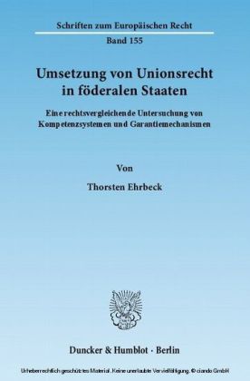 Umsetzung von Unionsrecht in föderalen Staaten.