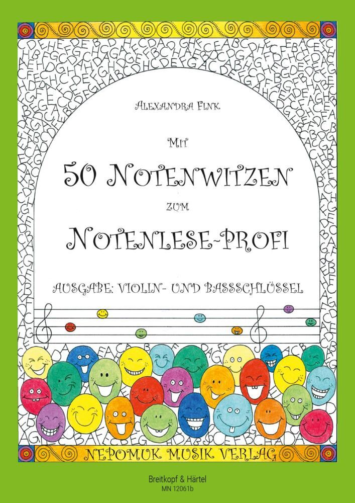 Mit 50 Notenwitzen zum Notenlese-Profi, Ausgabe: Violin- und Bassschlüssel main product photo