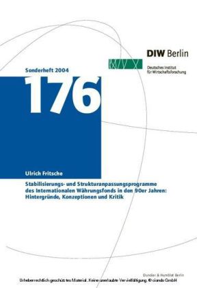 Stabilisierungs- und Strukturanpassungsprogramme des Internationalen Währungsfonds in den 90er Jahren: Hintergründe, Konzeptionen und Kritik.
