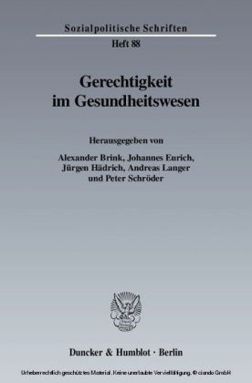 Gerechtigkeit im Gesundheitswesen.