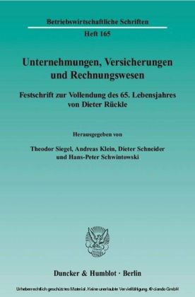 Unternehmungen, Versicherungen und Rechnungswesen.