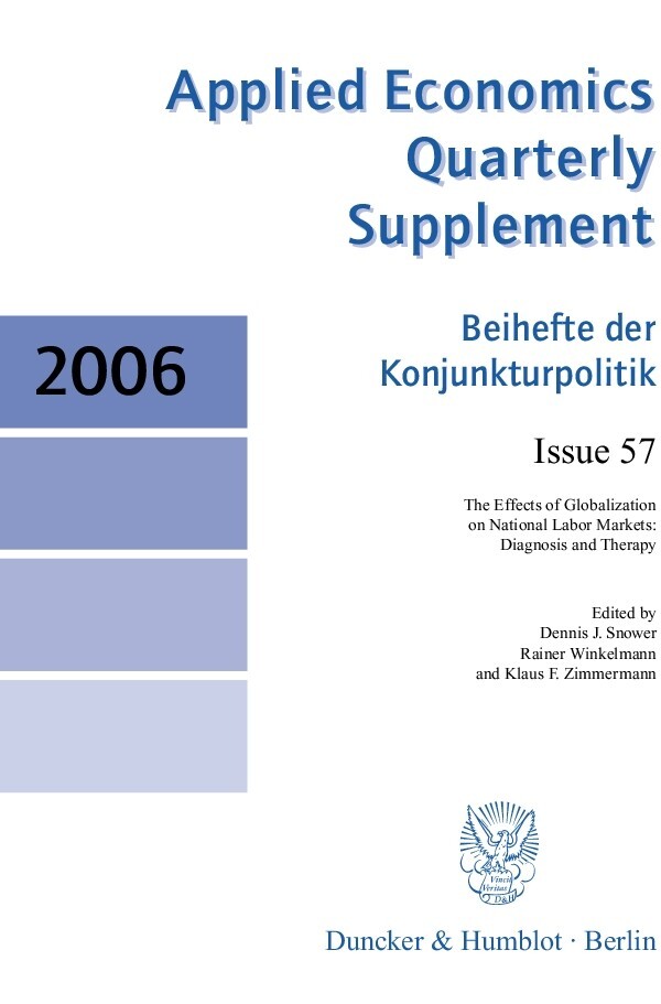 The Effects of Globalization on National Labor Markets: Diagnosis and Therapy. main product photo