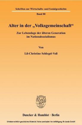Alter in der »Volksgemeinschaft«.