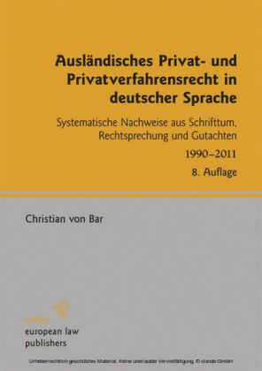 Ausländisches Privat- und Privatverfahrensrecht in deutscher Sprache