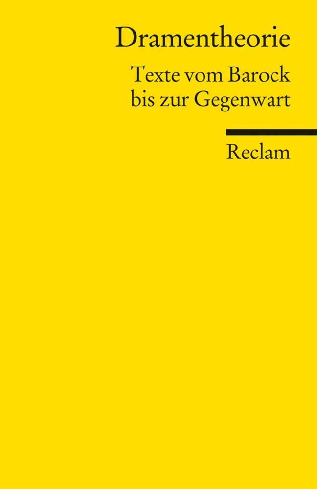 Dramentheorie. Texte vom Barock bis zur Gegenwart main product photo