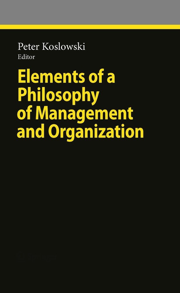 Elements of a Philosophy of Management and Organization main product photo