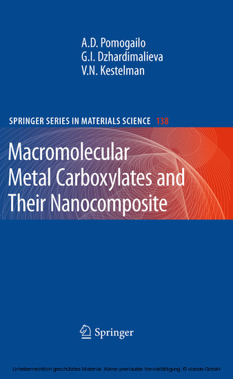 Macromolecular Metal Carboxylates and Their Nanocomposites main product photo
