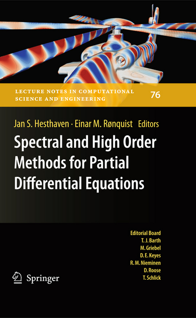 Spectral and High Order Methods for Partial Differential Equations main product photo