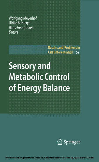 Sensory and Metabolic Control of Energy Balance main product photo