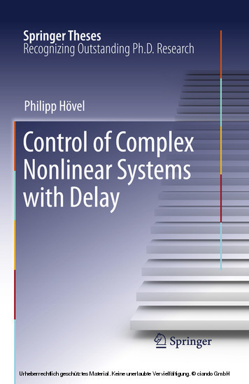 Control of Complex Nonlinear Systems with Delay main product photo