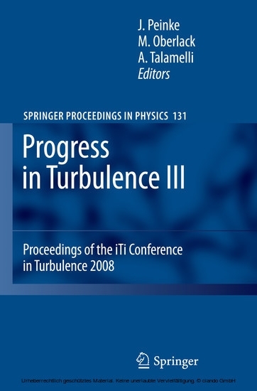 Progress in Turbulence III main product photo