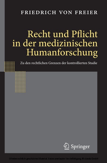 Recht und Pflicht in der medizinischen Humanforschung main product photo