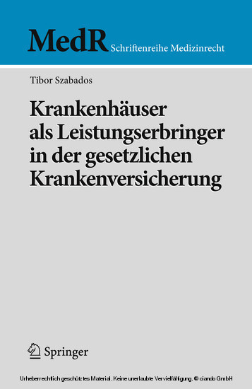 Krankenhäuser als Leistungserbringer in der gesetzlichen Krankenversicherung main product photo