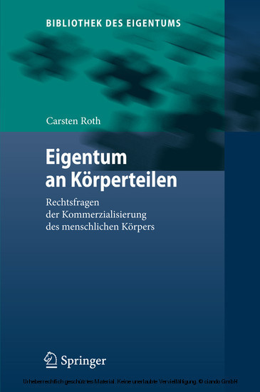 Eigentum an Körperteilen main product photo