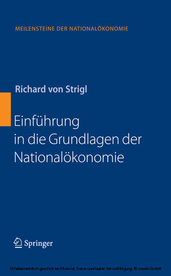 Einführung in die Grundlagen der Nationalökonomie main product photo