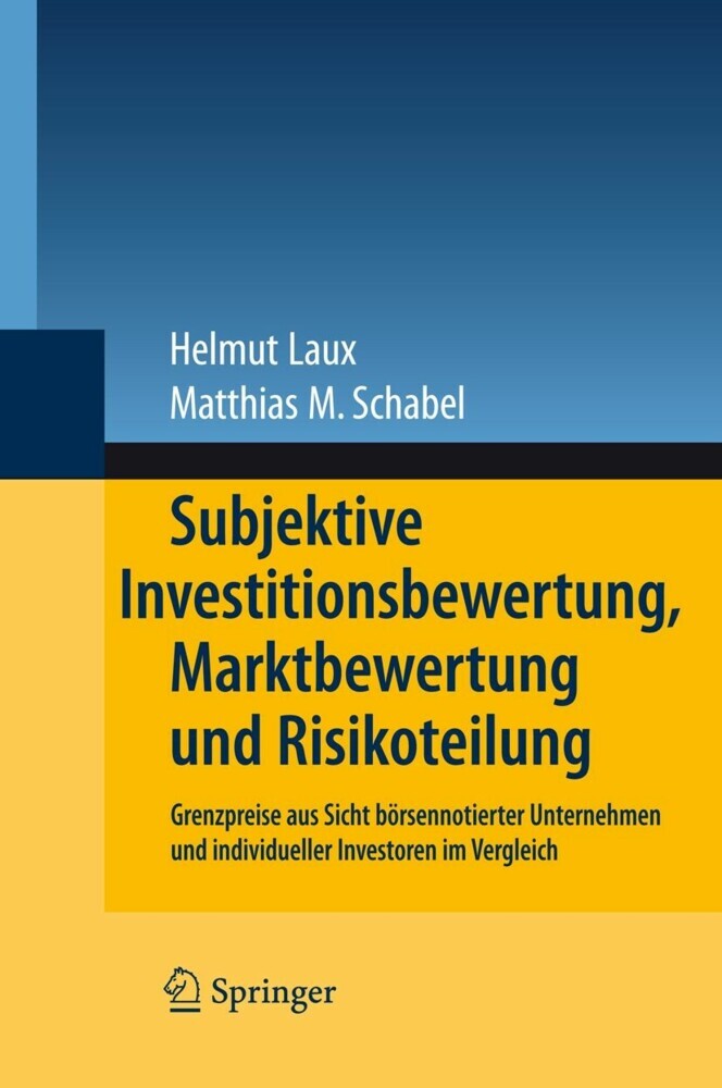 Subjektive Investitionsbewertung, Marktbewertung und Risikoteilung main product photo