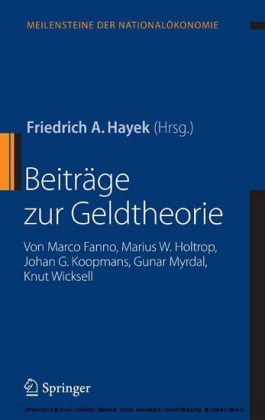 Beiträge zur Geldtheorie