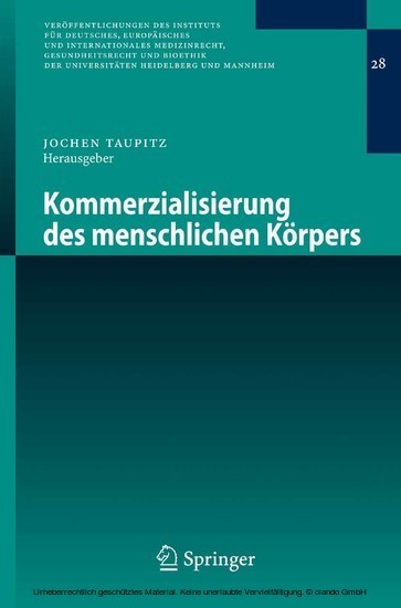 Kommerzialisierung des menschlichen Körpers main product photo