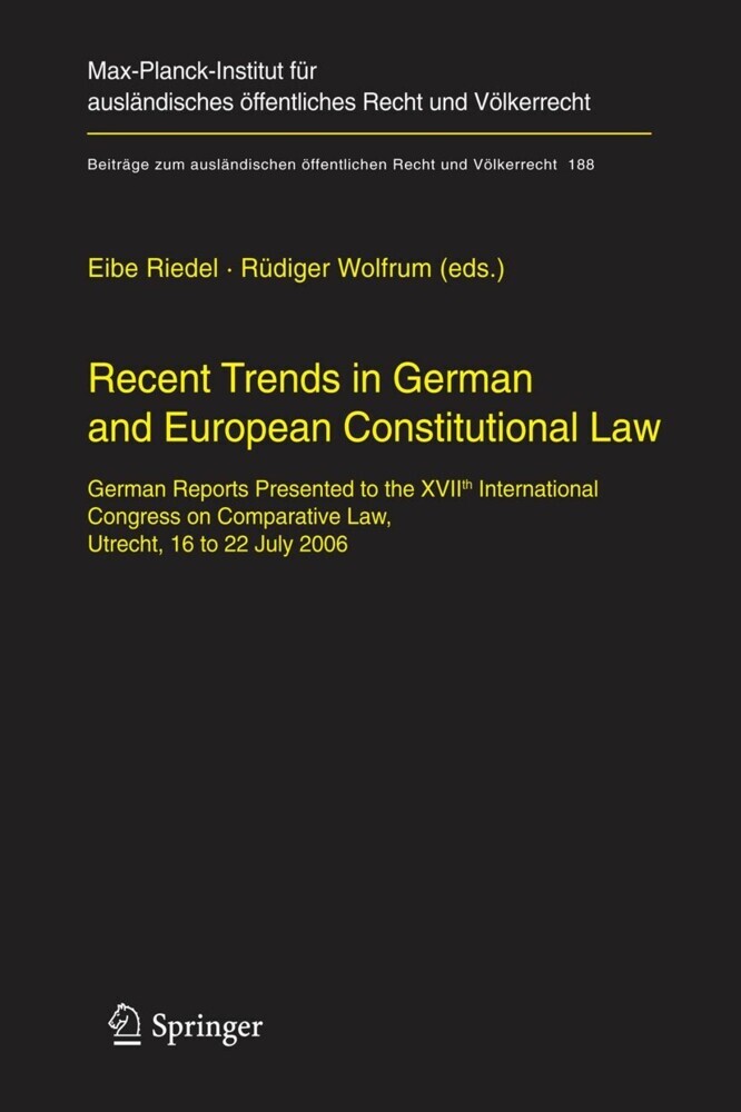 Recent Trends in German and European Constitutional Law main product photo
