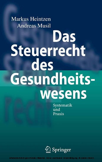 Das Steuerrecht des Gesundheitswesens main product photo