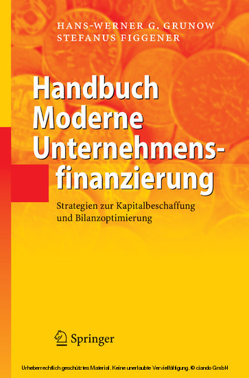 Handbuch Moderne Unternehmensfinanzierung main product photo