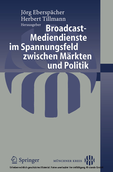 Broadcast-Mediendienste im Spannungsfeld zwischen Märkten und Politik main product photo