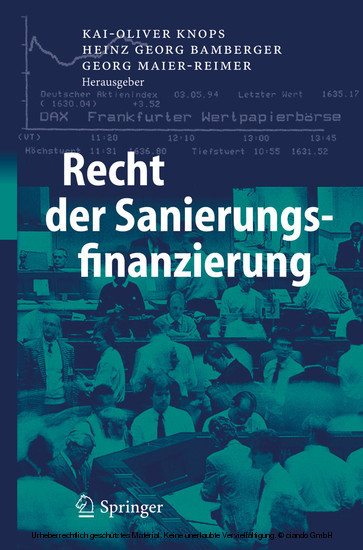 Recht der Sanierungsfinanzierung main product photo