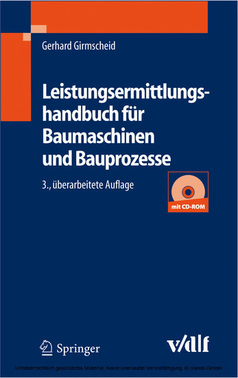 Leistungsermittlungshandbuch für Baumaschinen und Bauprozesse main product photo