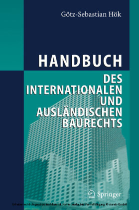 Handbuch des internationalen und ausländischen Baurechts