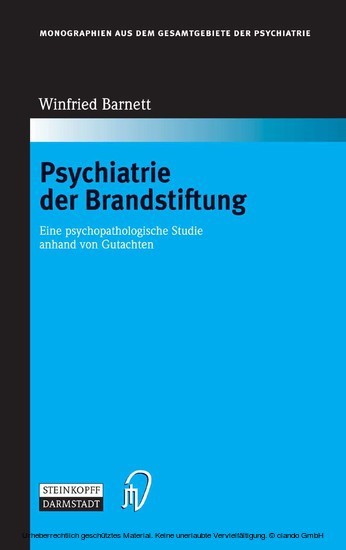 Psychiatrie der Brandstiftung main product photo