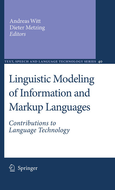 Linguistic Modeling of Information and Markup Languages main product photo