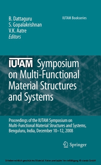 IUTAM Symposium on Multi-Functional Material Structures and Systems main product photo