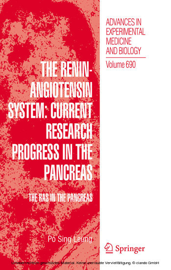 The Renin-Angiotensin System: Current Research Progress in The Pancreas main product photo