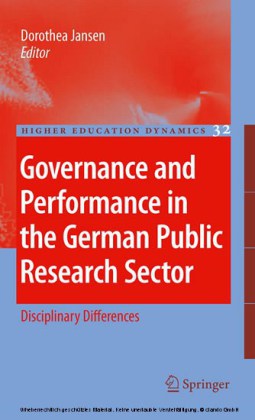 Governance and Performance in the German Public Research Sector