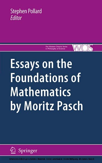 Essays on the Foundations of Mathematics by Moritz Pasch main product photo