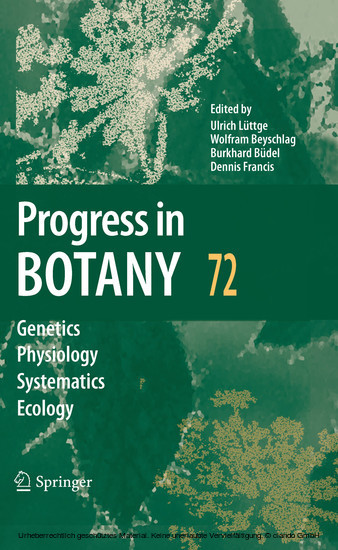 Progress in Botany 72. Vol.72 main product photo