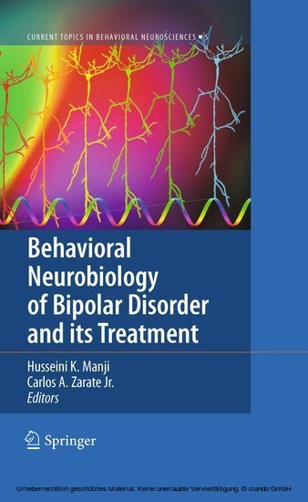 Behavioral Neurobiology of Bipolar Disorder and its Treatment main product photo