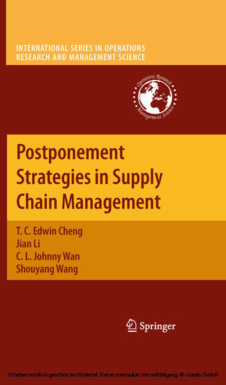 Postponement Strategies in Supply Chain Management main product photo