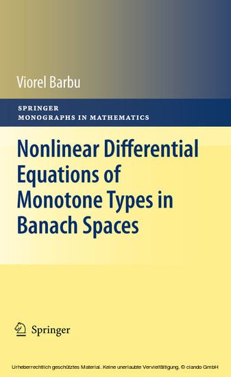 Nonlinear Differential Equations of Monotone Types in Banach Spaces main product photo