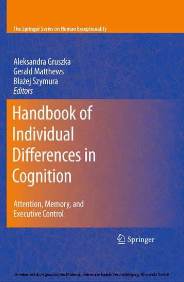 Handbook of Individual Differences in Cognition main product photo