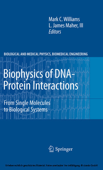 Biophysics of DNA-Protein Interactions main product photo