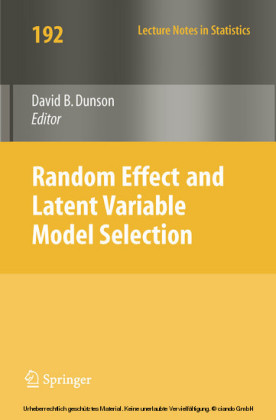 Random Effect and Latent Variable Model Selection