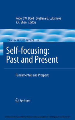 Self-focusing: Past and Present