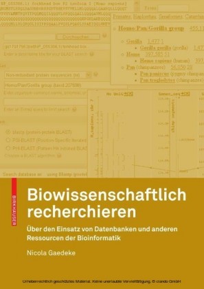 Biowissenschaftlich recherchieren