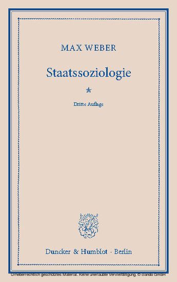 Staatssoziologie. main product photo