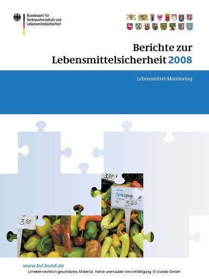 Berichte zur Lebensmittelsicherheit 2008 main product photo