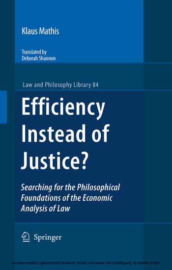 Efficiency Instead of Justice? main product photo