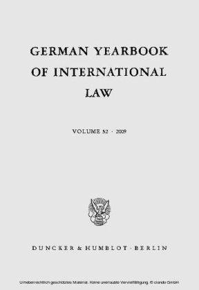 German Yearbook of International Law / Jahrbuch für Internationales Recht.